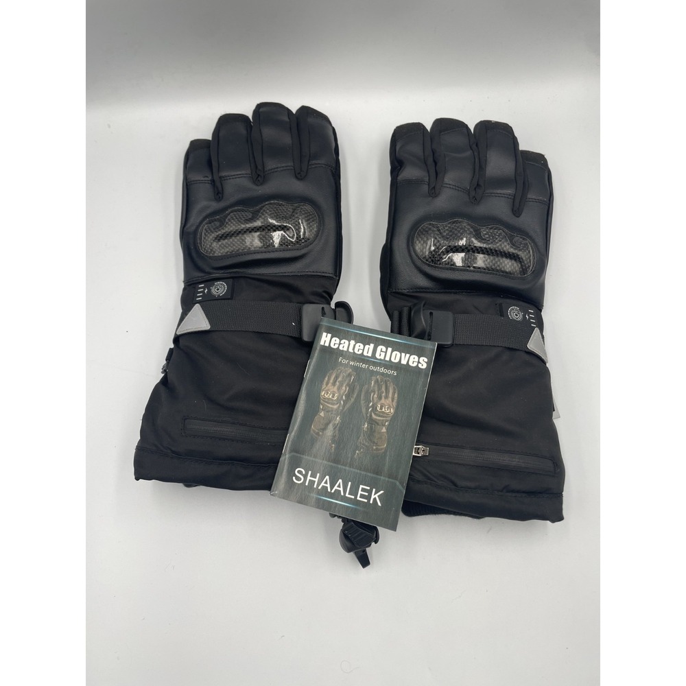 Shaalek Heated Gloves Unisex Black Rechargeable for Fishing, Skiing & Motorcycle